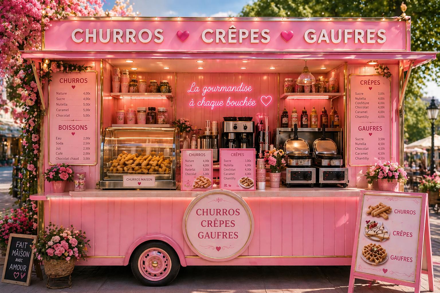 Stand gourmand De Filippis Events vue d'ensemble